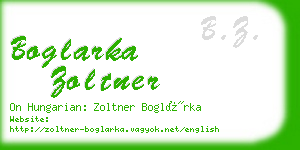 boglarka zoltner business card